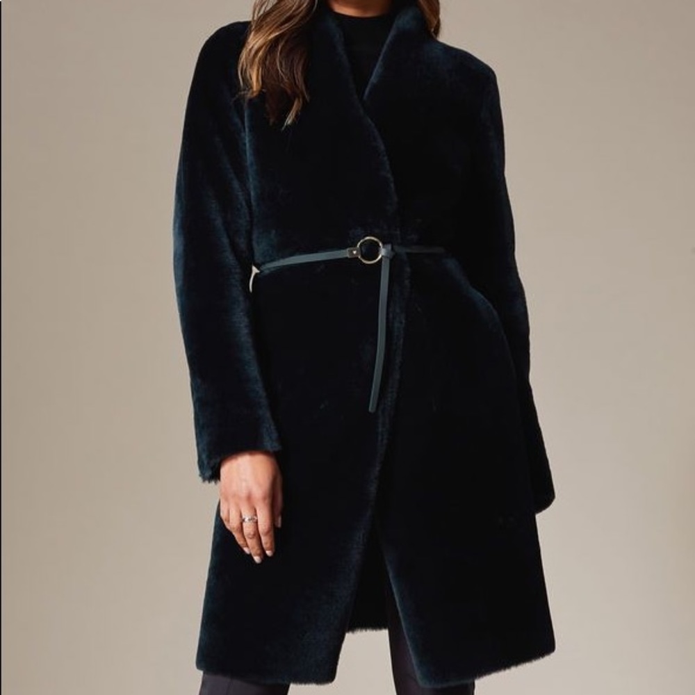 Karen Millen Atelier Sheepskin  Belted Coat